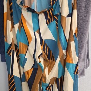 Geometric Patterned Palazzo Pants 2 Pairs